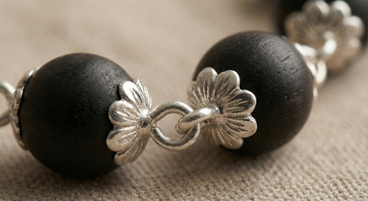 Silver Plated Eternal Karungali Mala - (Govt. Certified)