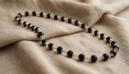 Silver Plated Eternal Karungali Mala - (Govt. Certified)