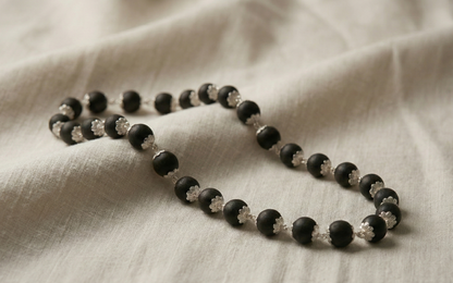 Silver Plated Eternal Karungali Mala - (Govt. Certified)