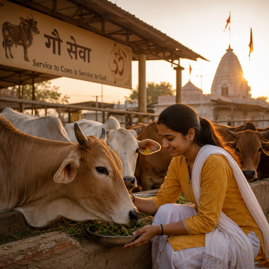 Gau Seva at Shree Dash Bhujanath Ganpati Temple Ujjain