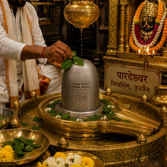 Bael Patra Arpan at Shri Pardeshwar Shivling Ujjain