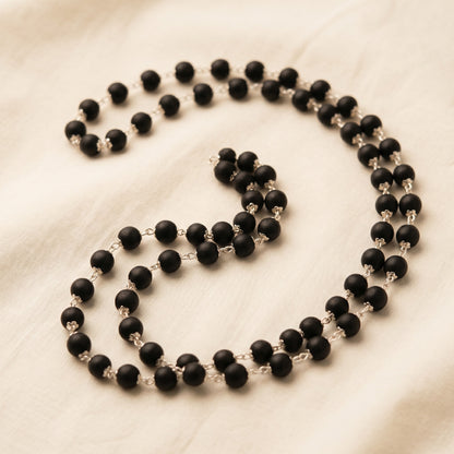 Silver Plated Eternal Karungali Mala