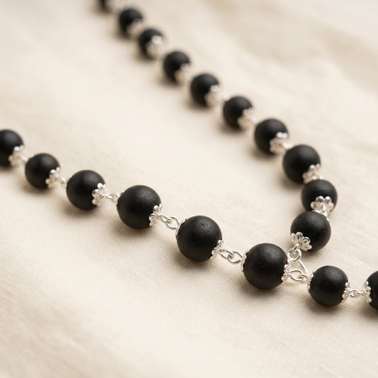Silver Plated Eternal Karungali Mala