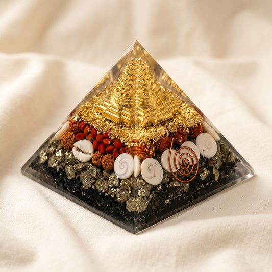 Lakshmi Pyramid With Pyrite