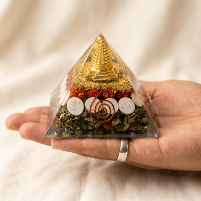 Lakshmi Pyramid With Pyrite